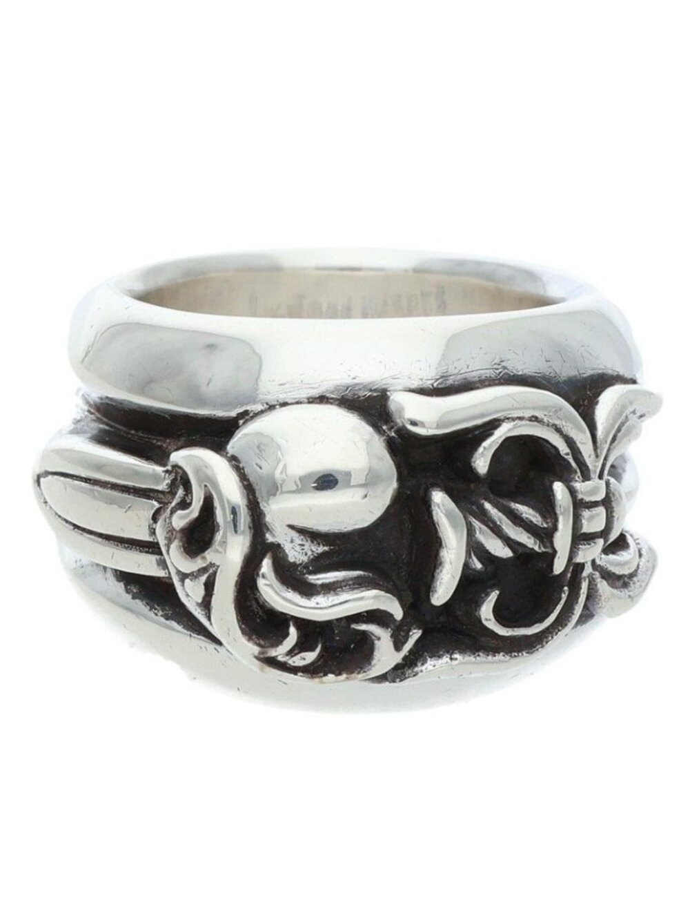 Chrome Hearts Dagger Heart Silver Ring
